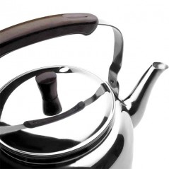 Cafeteira Lacor em aço inoxidável com alça dobrável - 2 litros.