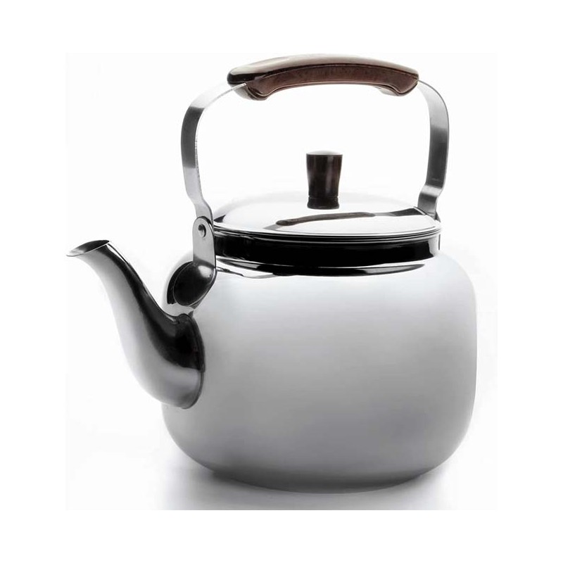 Cafeteira Lacor em aço inoxidável com alça dobrável - 4 litros.
