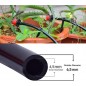 Tuyau flexible d'arrosage 4,5x6,5 mm. Conducteur PVC souples noir, 25m, recommandé pour l'arrosage goutte à goutte, Suinga