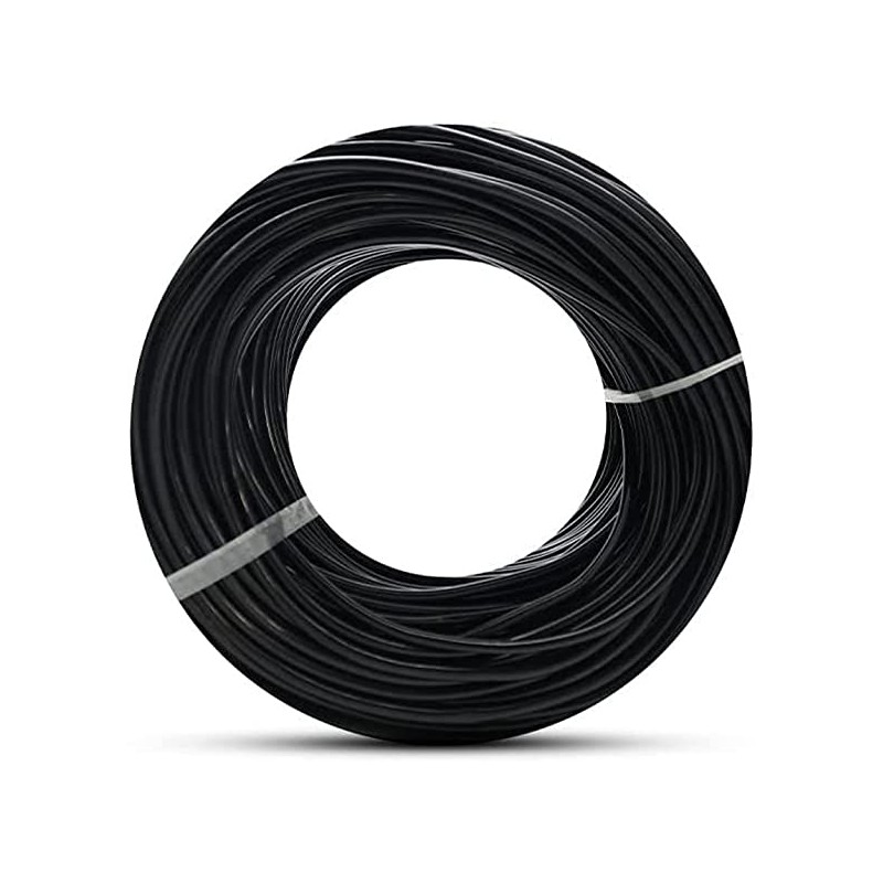 Tuyau flexible d'arrosage 4,5x6,5 mm. Conducteur PVC souples noir, 50m, recommandé pour l'arrosage goutte à goutte, Suinga