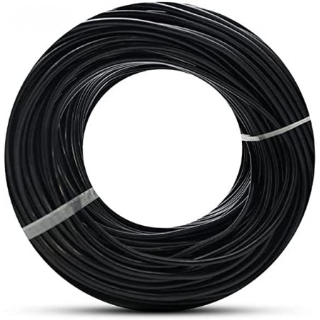 Tuyau flexible d'arrosage 4,5x6,5 mm. Conducteur PVC souples noir, 200m, recommandé pour l'arrosage goutte à goutte, Suinga