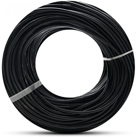 Tuyau flexible d'arrosage 1,5x3 mm. Conducteur PVC souples noir, 200m, recommandé pour l'arrosage goutte à goutte, Suinga