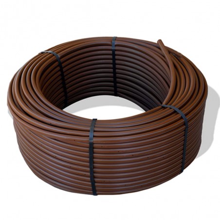 Selbstkompensierender XFD-Schlauch von Rain Bird, 16 mm bei 50 cm Abstand pro Tropfer, braune Spule von 100 Metern