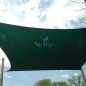 Vela de toldo quadrada verde 3,6 x 3,6 metros, 150 gr/m2 UV para jardim com cordas Vela de toldo quadrada verde 3,6 x 3,6 metros, 150 gr/m2 UV para jardim com cordas