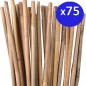 75 x Tutor de bambu natural 120 cm, 8-10 mm. Varillas de bambu ecologicas para sujetar arboles, plantas y hortalizas