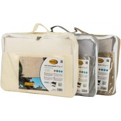 5 x 5 m quadratisches wasserdichtes Polyester-Sonnensegel 5 x 5 m, Sand 165 gr/m2 UV-Gartenmarkise