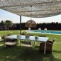 Toldo vela camuflaje blanco/gris reversible 3 x 4 m, 120gr/m2 UV para jardin