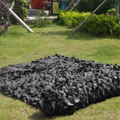 Store voile d'ombrage réversible noire camouflage 3 x 4 m, 120gr/m2 UV