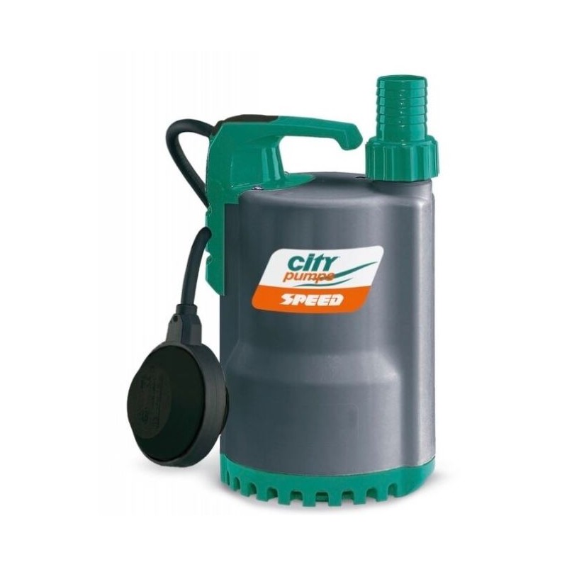 Schmutzwasser-Tauchpumpe, Modell Speed 30, 1 1/4" Antrieb, Förderleistung 9.6-1.2m3/H Leistung 0,33 PS