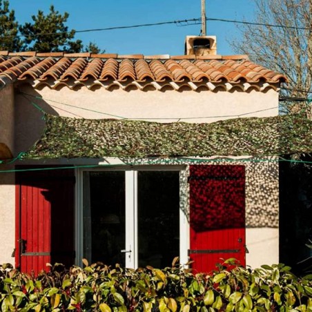 Vela ombreggiante reversibile mimetica militare, 3 x 4 m, protezione UV 120 g/m2 per il giardino