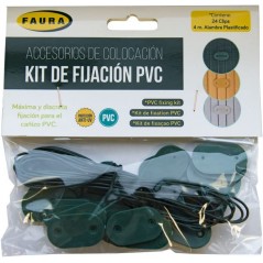 Kit de Fixation PVC naturel, 26 pièces