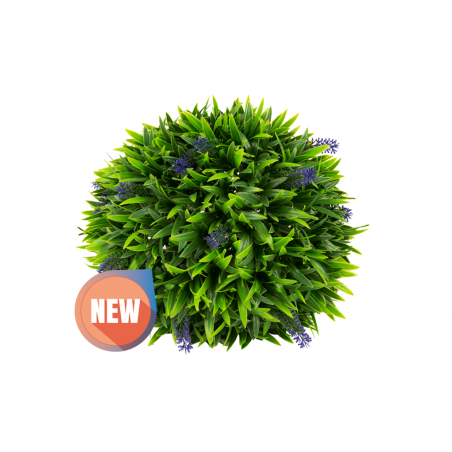Esfera decorativa roxa de 38 cm para complementar sua decoração interna ou externa. Aparência natural de planta.