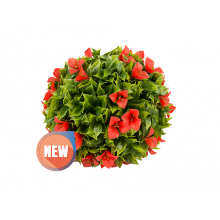 Esfera Decorativa Rubi de 33 cm, ideal para complementar a decoração de interiores ou exteriores. Aparência natural de planta.