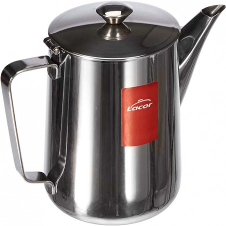 Cafeteira Lacor Classic em aço inoxidável - Capacidade de 1,5 litro.