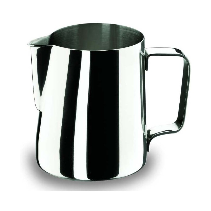 Jarro de leite clássico, aço inoxidável, prata - capacidade para 2 litros. Jarro de leite clássico, aço inoxidável, prata - capacidade para 2 litros.