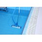 Pulitore per piscina con base in alluminio, fissaggio con galletti da 350 mm, terminale da 1½