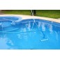  Pool cleaner with aluminum base, fixed with 350 mm wing nuts, 1½" terminal