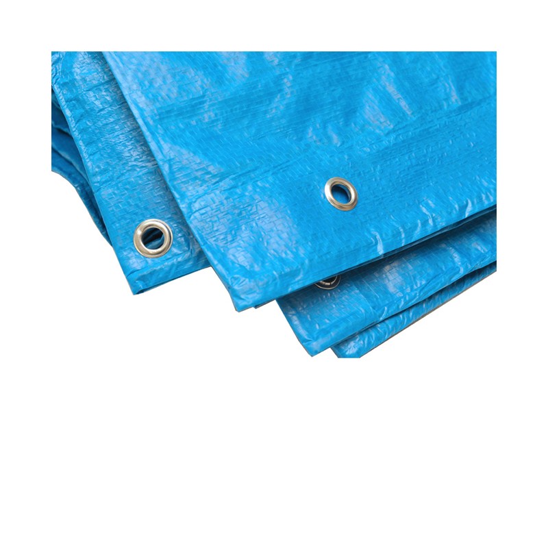 Voile d'ombrag bleu renforcé 5,8 x 9,9 mètres 120 gr/m2 avec œillets, Toile Protection Solaire