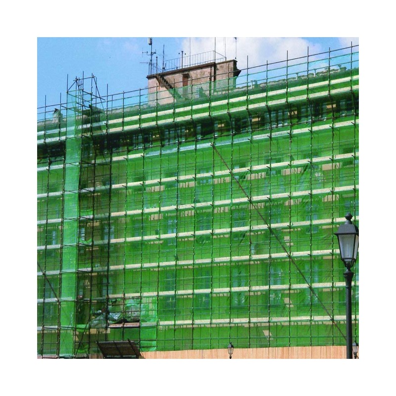 Maille de protection de façade Raschel 60g, 3 x 10 mètres, verte.