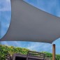 Tenda a vela quadrata in poliestere impermeabile 3,6 x 3,6 m, grigio 165 gr/m2 Tenda da giardino UV
