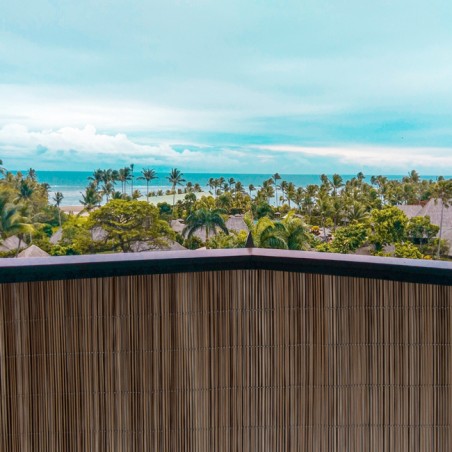 Künstlicher Weidenzaun 1 x 3 Meter, Farbe Braun, 1.300 g/m2, 90 % Verdeckung, empfohlen zur Abgrenzung Ihres Gartens