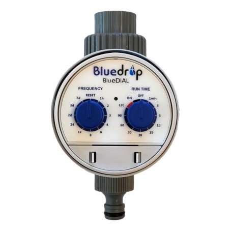 Bluedrop 3/4" druckloser Wasserhahn-Timer, Bewässerungszeiten von 1 bis 120 Minuten