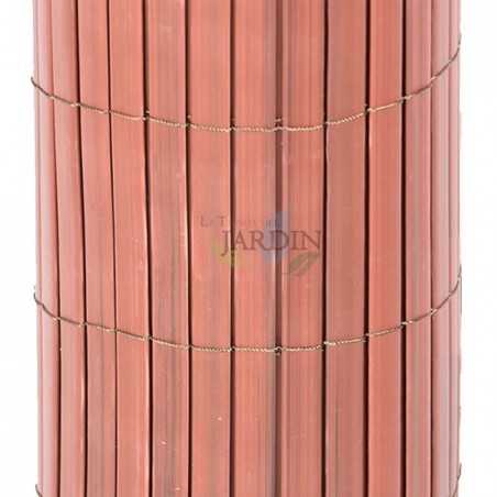 Cañizo PVC Marrón | Cañizo Ocultacion PVC Doble Cara 1 x 3 metros | Valla Privacidad Pantalla PVC | Valla Decoracion Exterior UV