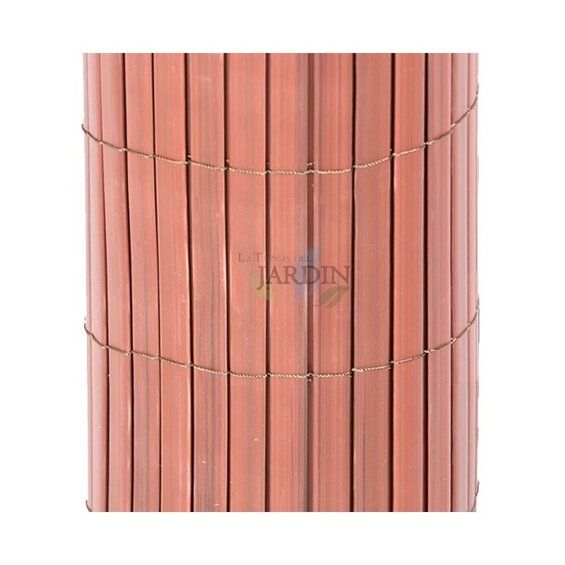 Cañizo PVC doble cara marrón teka