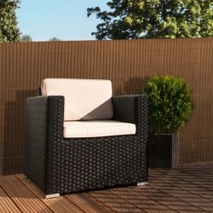 PVC HIDDEN DRAIN 1 x 3 m, brown teak DOUBLE FACE for gardens and terraces.