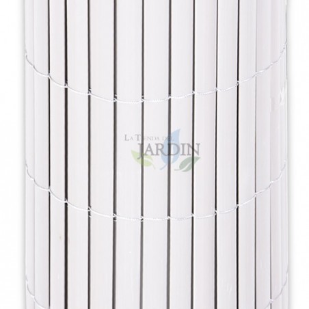 Weißer einseitiger PVC-Sichtschutz, 1 x 5 Meter, für Gärten, Terrassen und Balkone