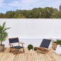 Canisse Synthétique PVC 1,5 x 5 m avec Cannes Entières blanche, Brise-Vue pour Jardins, Balcons et Clôtures