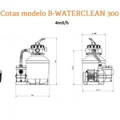 Monobloc piscine B-Waterclean D.300 4 M3/H + Pompe 4000 l/h