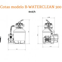 Monoblock B-Waterclean D.300 4 M3/H + Pumpe 4000 l/h
