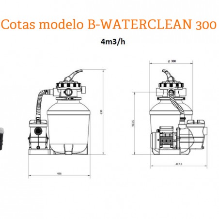 Monobloc B-Waterclean D.300 4 M3/H + Bomba 4000 l/h