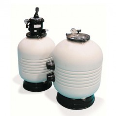Mundgeblasener Filter M-3000 Ø 430 mm mit Ventil oben 12000l/h Maximaler Arbeitsdruck 2,5 bar