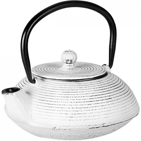 Lacor cast iron teapot - White - Capacity 0.5 Liters