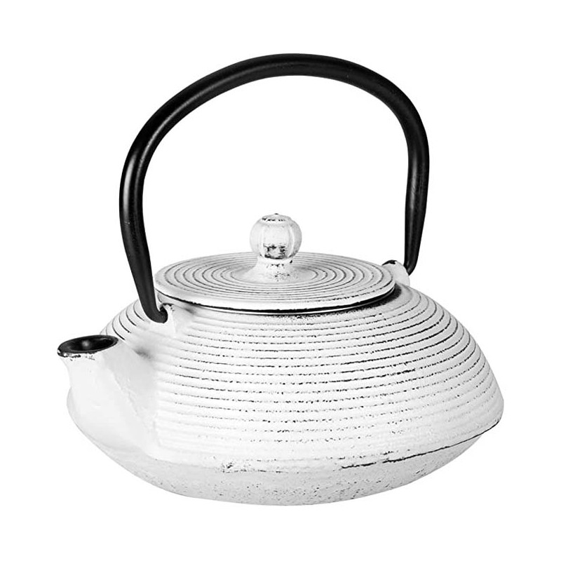 Théière en fonte Lacor - Blanche - Capacité 0,5 Litres.