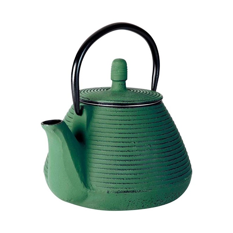 Tetera de hierro fundido Lacor - Verde - Capacidad 0,8 Litros.