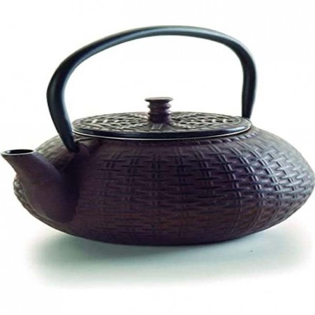 Lacor cast iron teapot - Brown - Capacity 0.8 Liters.