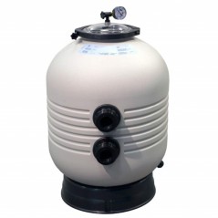 M-3000 Durchblasfilter. Durchmesser 430 mm mit 7000 l/h Seitenventil. Maximaler Betriebsdruck 2,5 bar.