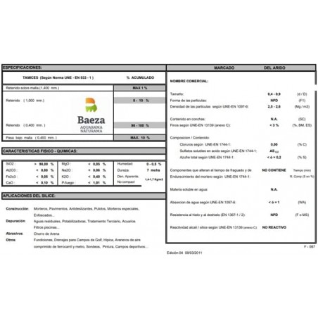 SILEX Spezialsand für Filter, Körnung: 4-8 mm, 25 kg Sack