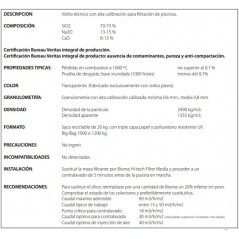 Vetro tecnico riciclato sviluppato appositamente per i sistemi di filtrazione delle piscine. Un'unica granulometria