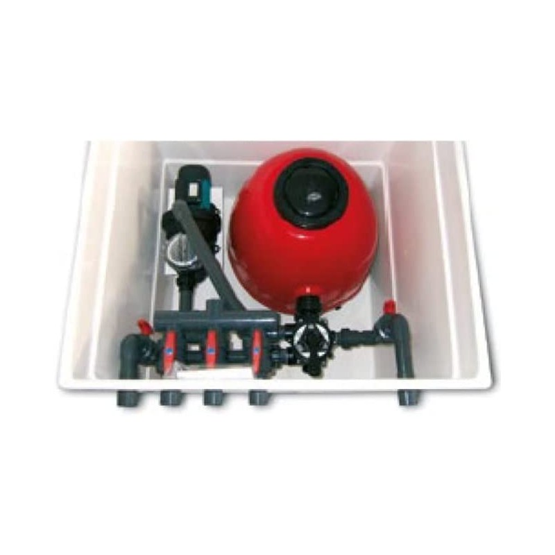 Buried house version with STAR PLUS - 500 filter, side valve and IRI 1000 M pump