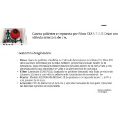 Boîtier de filtre souterrain STAR PLUS 500 | Vanne latérale et pompe IRI 1000 M incluses | Système de filtration complet