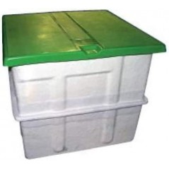 Casetta per piscina interrata in vetroresina cava 88 x 66 x 76 per filtri Ø 350