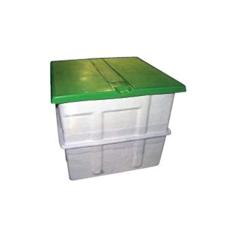 Casetta per piscina interrata in vetroresina cava 88 x 66 x 76 per filtri Ø 350