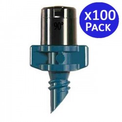 Lot de 100 Arroseur d'irrigation 90º de système de Micro-Drip, Arrosage: Tête de pulvérisation 2 a 2,8 mètres