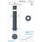 Brazo colector 3/4'' piscinas 110 mm. Calibre ranura 0,3 mm. (Pack 8)