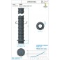 Confezione da 12 bracci collettori da 1" per piscine da 160 mm | Fessura da 0,3 mm | Ricambi per filtri a sabbia e sistemi di fi