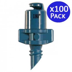 100 x Arroseur d'irrigation 180º de système de Micro-Drip, Arrosage: Tête de pulvérisation 1,8 a 2,2 mètres